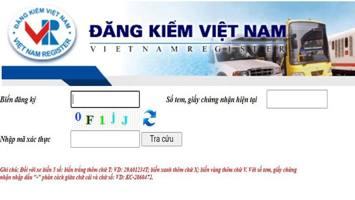 Truy cập trang web để kiểm tra tên chủ xe qua biển số xe ô tô 