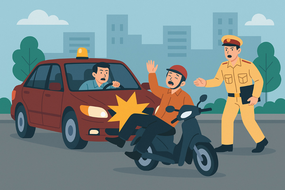 Khi xảy ra tại nạn, trách nhiệm bồi thường phụ thuộc vào thiệt hại và lỗi vi phạm thực tế
